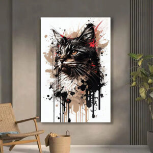 Tableau Chat a l&rsquo;encre