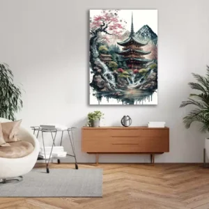 Tableau Temple asiatique