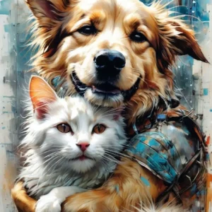 Tableau Chien et Chat