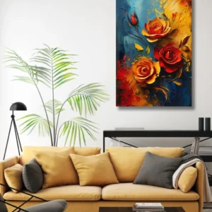 Tableau Roses peintes